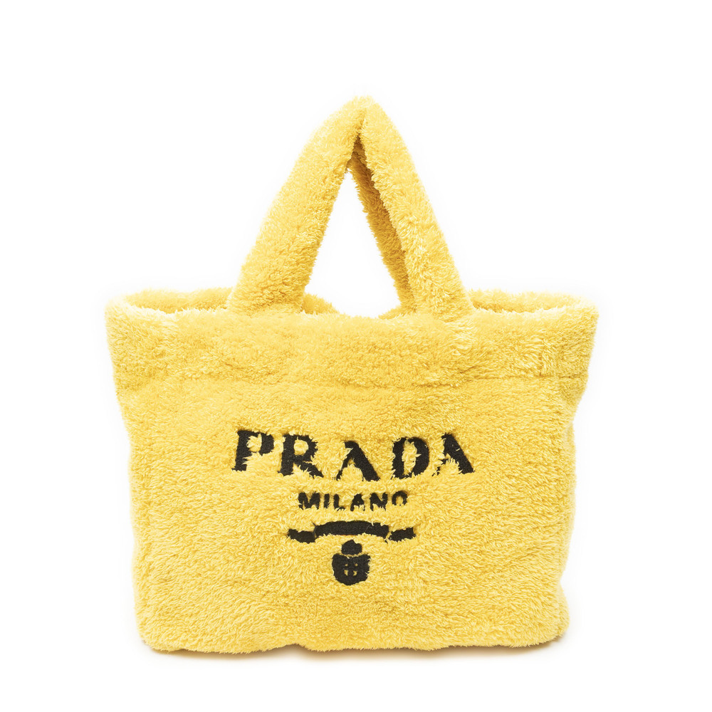 Prada Logo Terry Cloth Tote